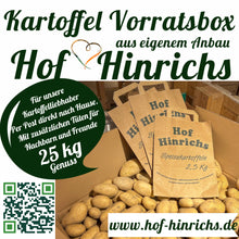 Laden Sie das Bild in den Galerie-Viewer, Vorratsbox Kartoffeln gelb, geschmackvoll und festkochend Hof Hinrichs